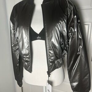ALO Yoga Metallic Bomber Jacket
